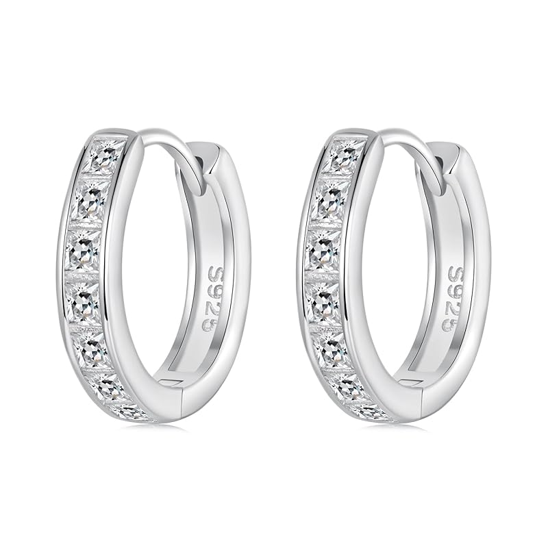 Rockyu earrings ladies silver 925 hoop earrings cubic zirconia Smaller hoop earrings rhodium plated gift birthday present
Rockyu earrings ladies silver 925 hoop earrings cubic zirconia Smaller hoop earrings rhodium plated gift birthday present