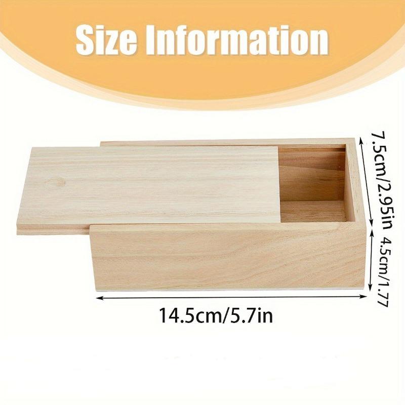 Rectangular Unfinished Wooden Gift Storage Box With Sliding Lid Blank Wooden Box Suitable One Rectangular Pull-out Wooden Box
Rectangular Unfinished Wooden Gift Storage Box With Sliding Lid Blank Wooden Box Suitable One Rectangular Pull-out Wooden Box
