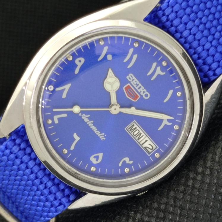 USED VINTAGE SEIKO 5 AUTOMATIC 7S26A JAPAN MENS ARABIC BLUE WATCH 612-a319085-2 SKU612-a319085
USED VINTAGE SEIKO 5 AUTOMATIC 7S26A JAPAN MENS ARABIC BLUE WATCH 612-a319085-2 SKU612-a319085