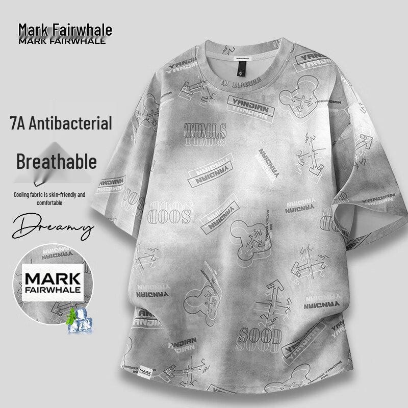MARK FAIRWHALE Men s Trendy Ice Silk Quick-Dry Round Neck Short Sleeve T-Shirt M
MARK FAIRWHALE Men s Trendy Ice Silk Quick-Dry Round Neck Short Sleeve T-Shirt M