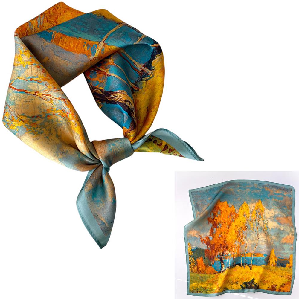 Women 100% Mulberry Real Silk Scarf 53cm Luxury Kerchief Spring Autumn Neckerchief Brand Oil Painting Chinese & Painting Style
Women 100% Mulberry Real Silk Scarf 53cm Luxury Kerchief Spring Autumn Neckerchief Brand Oil Painting Chinese & Painting Style