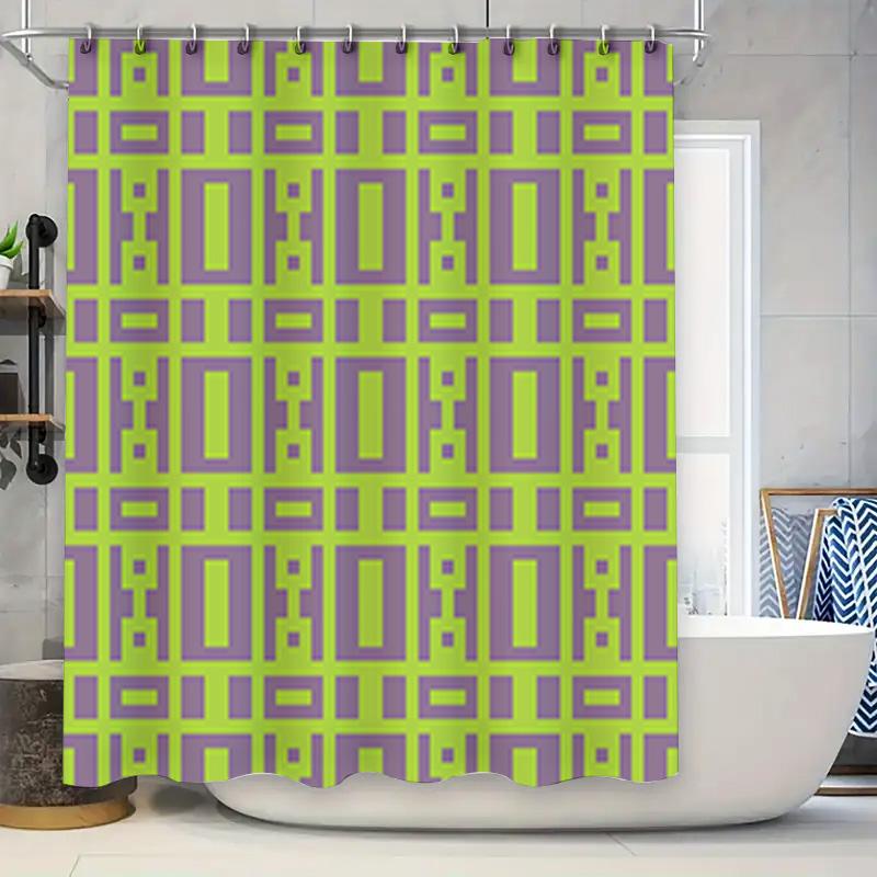 Green And Purple Bath Shower Curtain Waterproof Polyester Fabric Decorative Privacy Tiled Bathroom Window Shelves Home Garden De W60H190(CM)-1 Pcs
Green And Purple Bath Shower Curtain Waterproof Polyester Fabric Decorative Privacy Tiled Bathroom Window Shelves Home Garden De W60H190(CM)-1 Pcs