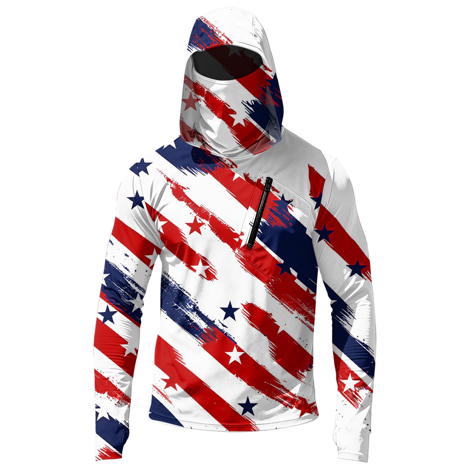 Men s Casual Hooded Long Sleeve Sun Protection Top with Independence Day Print Star Pattern Pullover Lightweight Shirt XL белый
Men s Casual Hooded Long Sleeve Sun Protection Top with Independence Day Print Star Pattern Pullover Lightweight Shirt XL белый