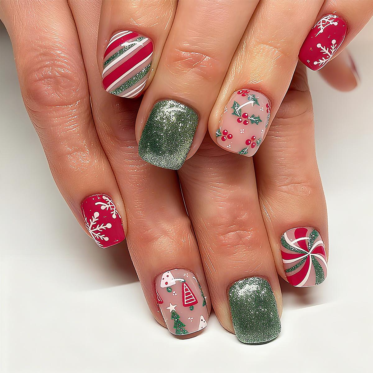 Christmas Stripe Santa Hat Nail Art Set
Christmas Stripe Santa Hat Nail Art Set