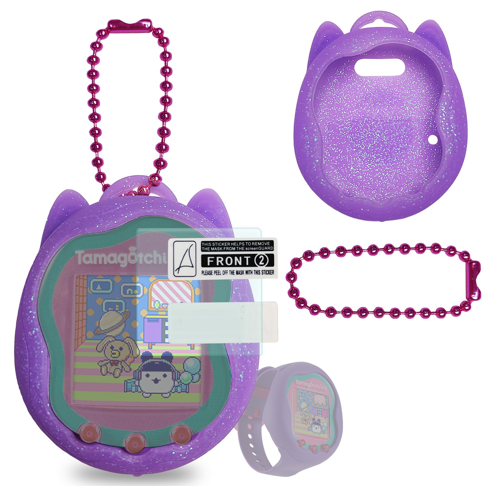 BCWXION для Tamagotchi Uni силіконовий чохол для Tamagotchi Uni захисний ремінець для аксесуарів для домашніх тварин чохол і заміна екрана, (силіконова плівка) фіолетовий
BCWXION для Tamagotchi Uni силіконовий чохол для Tamagotchi Uni захисний ремінець для аксесуарів для домашніх тварин чохол і заміна екрана, (силіконова плівка) фіолетовий