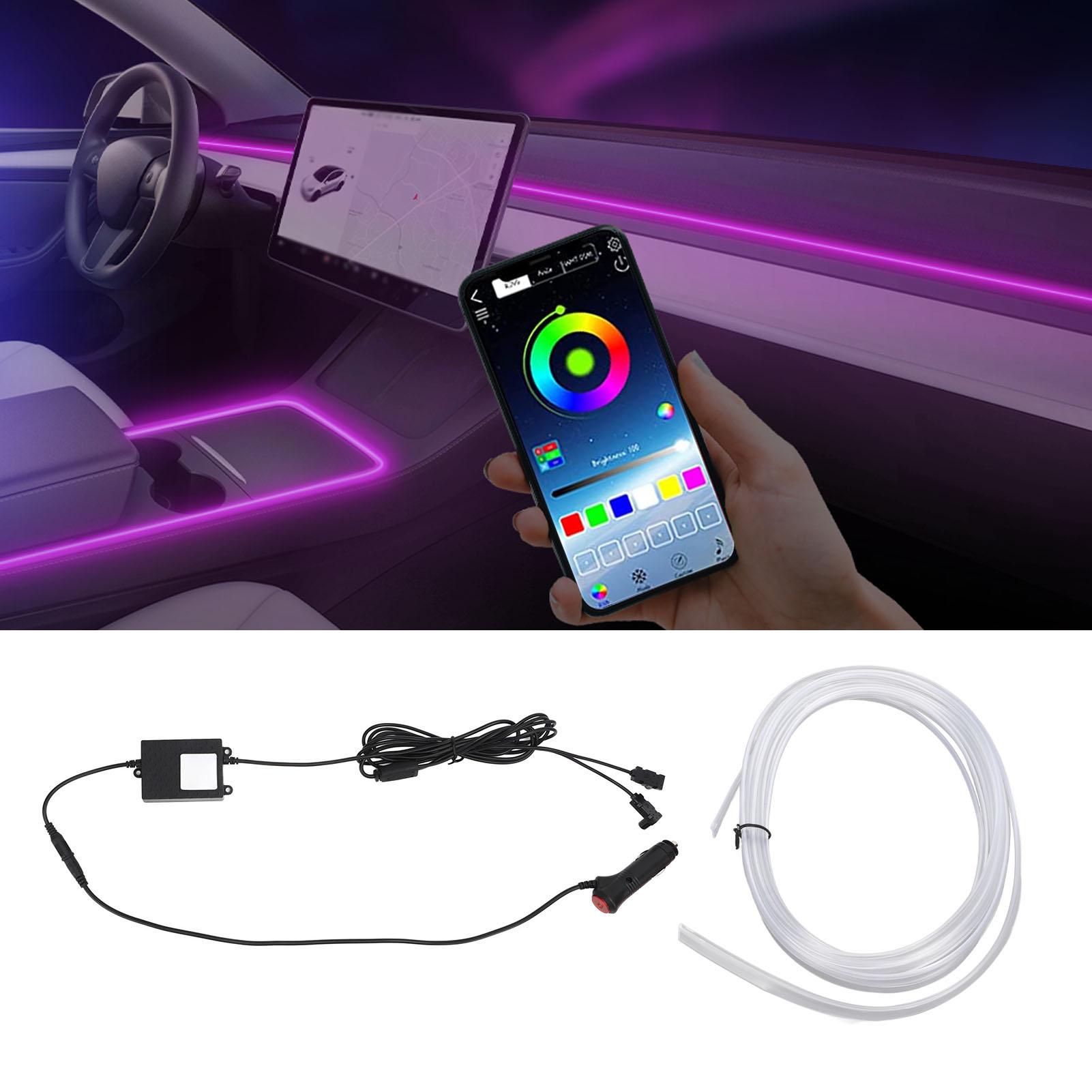 Car Interior LED Strip Lights App Control Glow String Lights Strip Replacement for Tesla Model 3 Model Y
Car Interior LED Strip Lights App Control Glow String Lights Strip Replacement for Tesla Model 3 Model Y