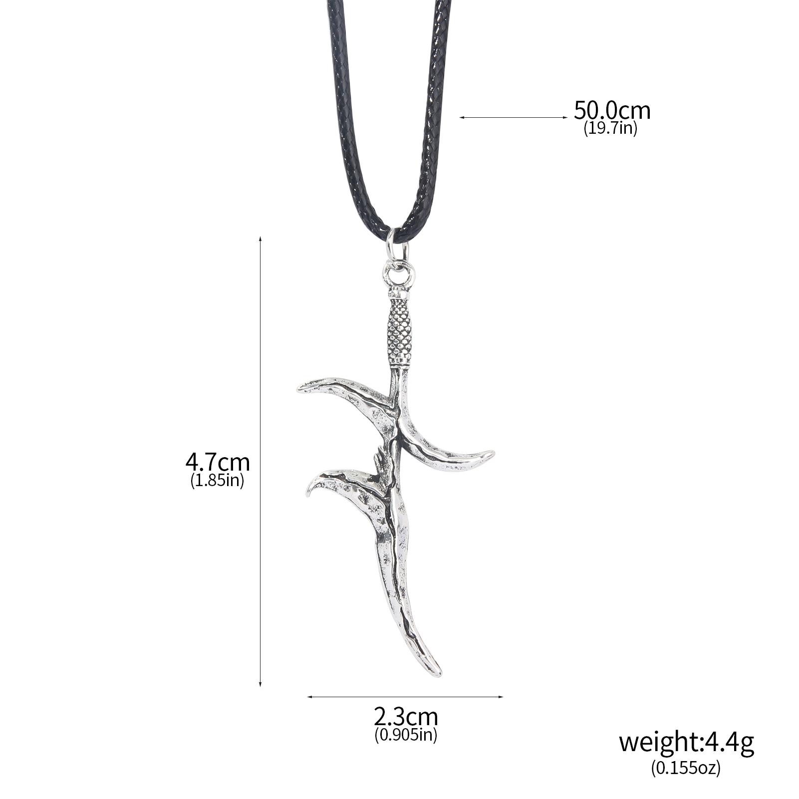 Melina Irregular Sword Black Knife Dagger Necklace Game Ring Spectral Steed Whistle Cosplay Props Unisex Jewelry Accessories
Melina Irregular Sword Black Knife Dagger Necklace Game Ring Spectral Steed Whistle Cosplay Props Unisex Jewelry Accessories