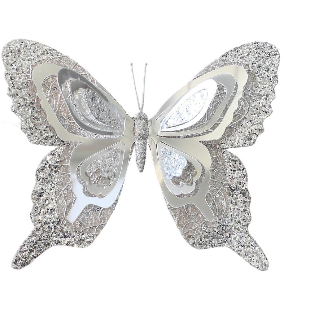 Butterfly Ornament Pendant for Christmas Tree and Holiday For Window Hanging Made with Plastic Material for Seasonal Use срібний
Butterfly Ornament Pendant for Christmas Tree and Holiday For Window Hanging Made with Plastic Material for Seasonal Use срібний