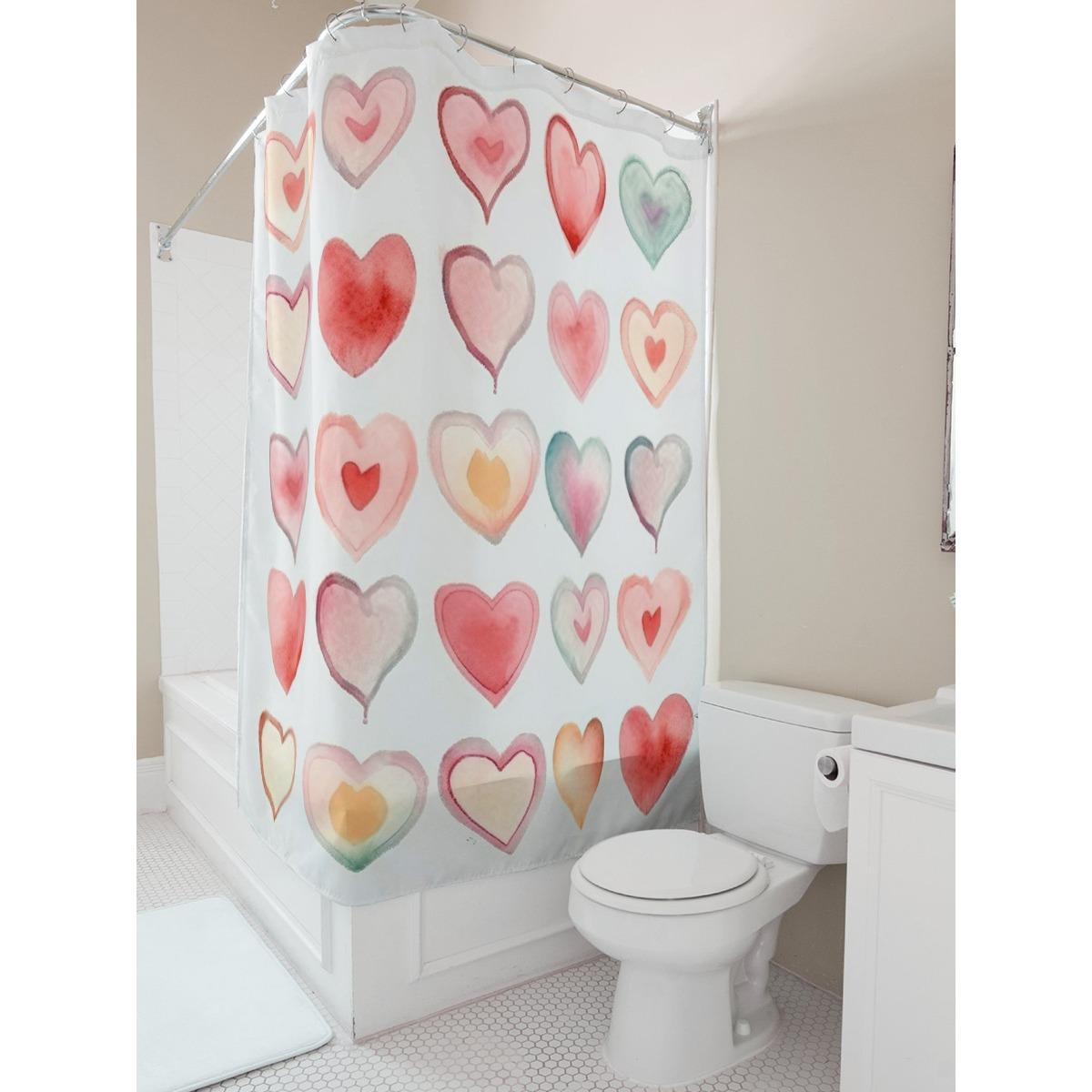 Watercolor Hearts Waterproof Shower Curtain W60H190(CM)-1 Pcs
Watercolor Hearts Waterproof Shower Curtain W60H190(CM)-1 Pcs