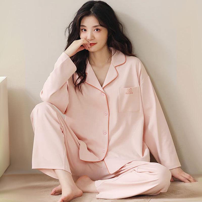 Women s Spring-Autumn Long Sleeve Cotton Pajama Set - Loose Fit, Plus Size, Outdoor-Ready Homewear. L
Women s Spring-Autumn Long Sleeve Cotton Pajama Set - Loose Fit, Plus Size, Outdoor-Ready Homewear. L
