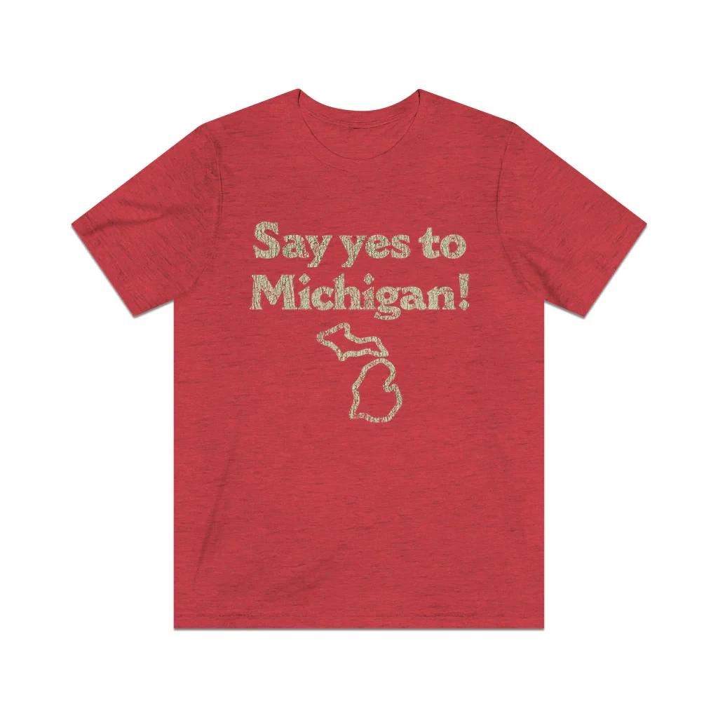 Say Yes to Michigan 1982 Vintage Men s T shirt 3XL
Say Yes to Michigan 1982 Vintage Men s T shirt 3XL