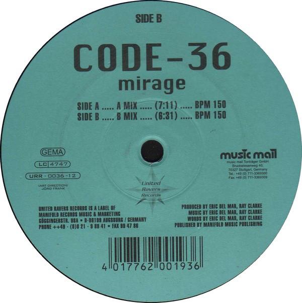 12inch Record CODE-36 - Mirage URR036 United Ravers R 1997 Germany Dance & Electronica Used
12inch Record CODE-36 - Mirage URR036 United Ravers R 1997 Germany Dance & Electronica Used