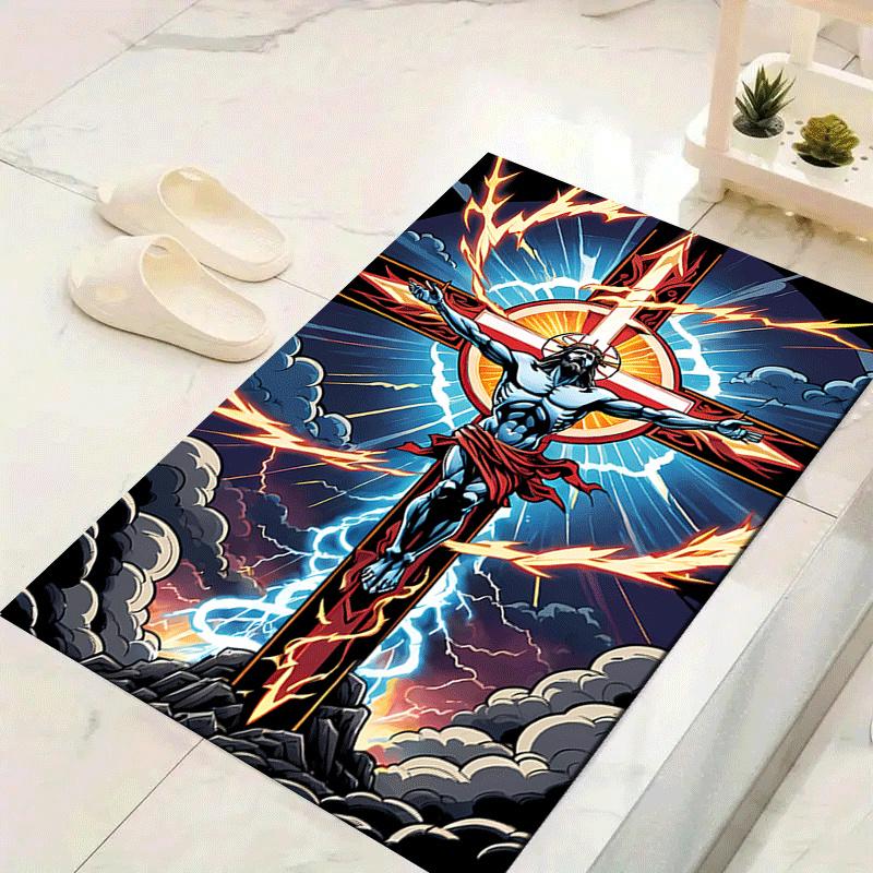 1pc Man tied to the cross Design Area Rug - Soft, Anti-Slip, and Durable Gaming Room Decor for Bedroom 60cm by 90cm
1pc Man tied to the cross Design Area Rug - Soft, Anti-Slip, and Durable Gaming Room Decor for Bedroom 60cm by 90cm