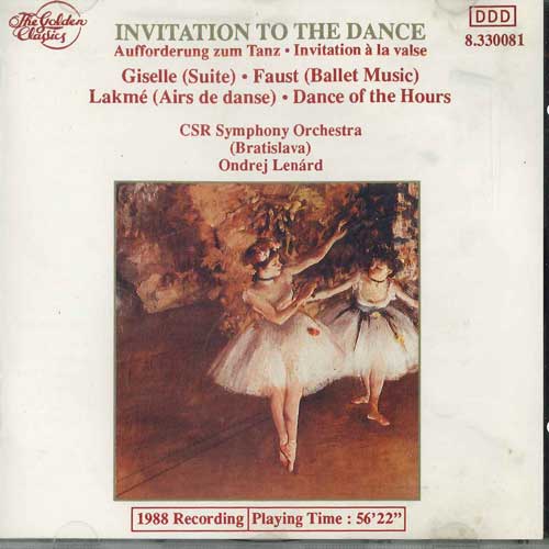 CD ONDEREJ LENARD - Invitation To The Dance 8330081 GOLDEN CLASSICS Non Japan Classical Used
CD ONDEREJ LENARD - Invitation To The Dance 8330081 GOLDEN CLASSICS Non Japan Classical Used
