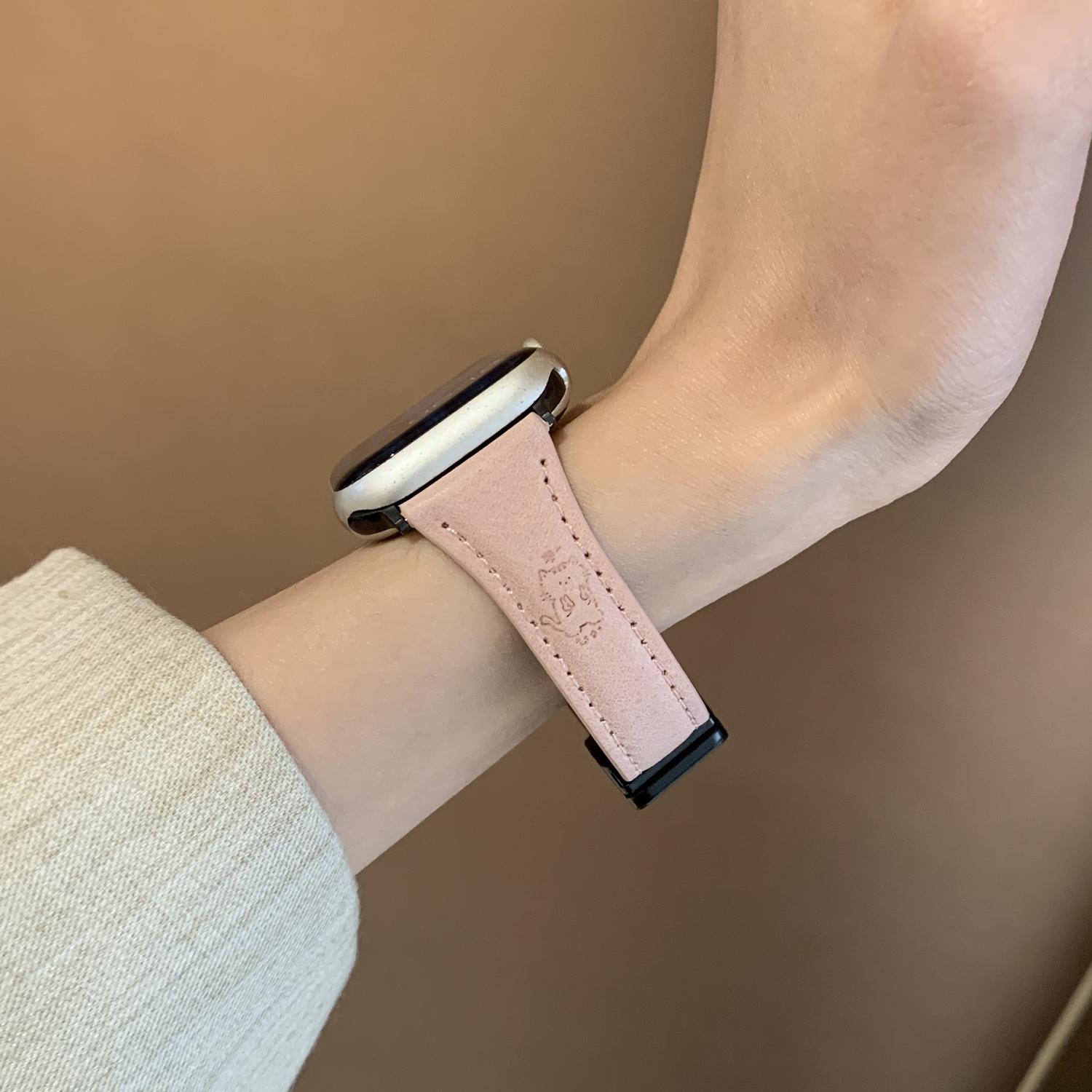 Leather Strap for Apple Watch Series 10 Ultra 9 8 7 SE 6 5 4 3 2 1 46mm 49mm 45mm 44mm 42mm Watch Band Cartoon Cat Design Pink
Leather Strap for Apple Watch Series 10 Ultra 9 8 7 SE 6 5 4 3 2 1 46mm 49mm 45mm 44mm 42mm Watch Band Cartoon Cat Design Pink