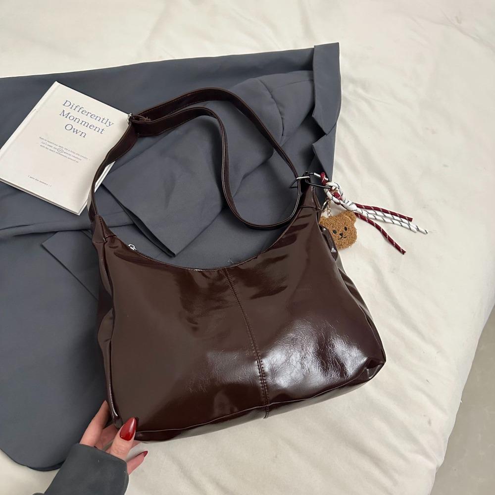 Сумка-хобо в корейском стиле на молнии, женская, модная, из искусственной кожи, на плечо, на каждый день кофейный
Сумка-хобо в корейском стиле на молнии, женская, модная, из искусственной кожи, на плечо, на каждый день кофейный