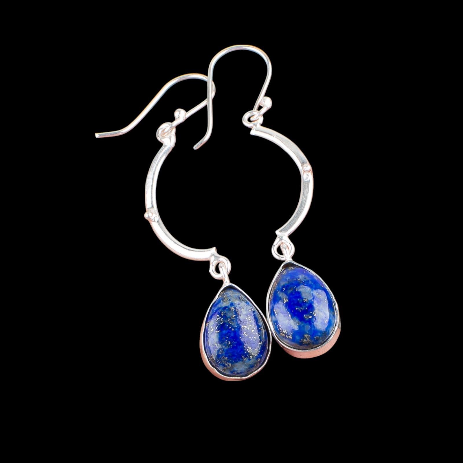 Rare Lapis Lazuli Gemstone 925 Sterling Silver Jewelry Handmade Earrings 2.60 EE-43-31
Rare Lapis Lazuli Gemstone 925 Sterling Silver Jewelry Handmade Earrings 2.60 EE-43-31