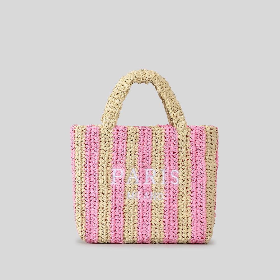 Woven Designer Bags for Women Handbags Summer Striped Straw Bag Candy Color Travel Beach Bag Handmade Paper Rope Tote Bag
Woven Designer Bags for Women Handbags Summer Striped Straw Bag Candy Color Travel Beach Bag Handmade Paper Rope Tote Bag