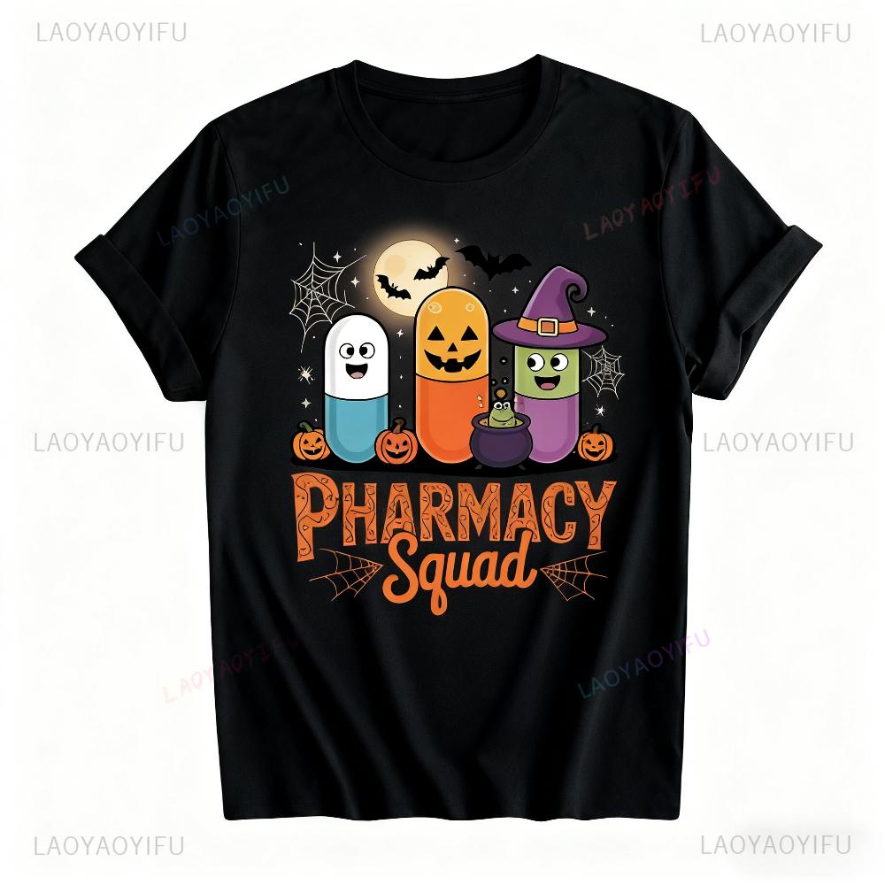 Pharmacy Squad Shirt Halloween Pill Graphic Tee Spooky Pharmacist TShirt Funny Gift for Pharmacy Lovers Unisex Women Casual Tops 4XL
Pharmacy Squad Shirt Halloween Pill Graphic Tee Spooky Pharmacist TShirt Funny Gift for Pharmacy Lovers Unisex Women Casual Tops 4XL