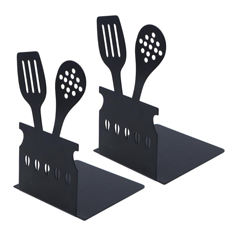2Pcs Decorative Iron Bookends Kitchenware Inspired Book Stoppers Heavy Duty Metal Desk Book Organiser For Home Office
2Pcs Decorative Iron Bookends Kitchenware Inspired Book Stoppers Heavy Duty Metal Desk Book Organiser For Home Office