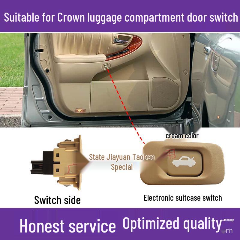 Compatible with 2005-2020 Toyota Crown tailgate and trunk release, left front electronic switch button. Beige Switch
Compatible with 2005-2020 Toyota Crown tailgate and trunk release, left front electronic switch button. Beige Switch