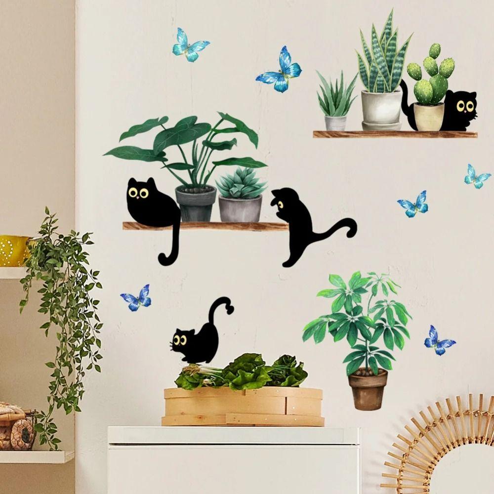 Black Cat Self-adhesive Wall Stickers 60*30cm Murals Art Decor Plant Cat Sticker Decals Kitchen cat
Black Cat Self-adhesive Wall Stickers 60*30cm Murals Art Decor Plant Cat Sticker Decals Kitchen cat