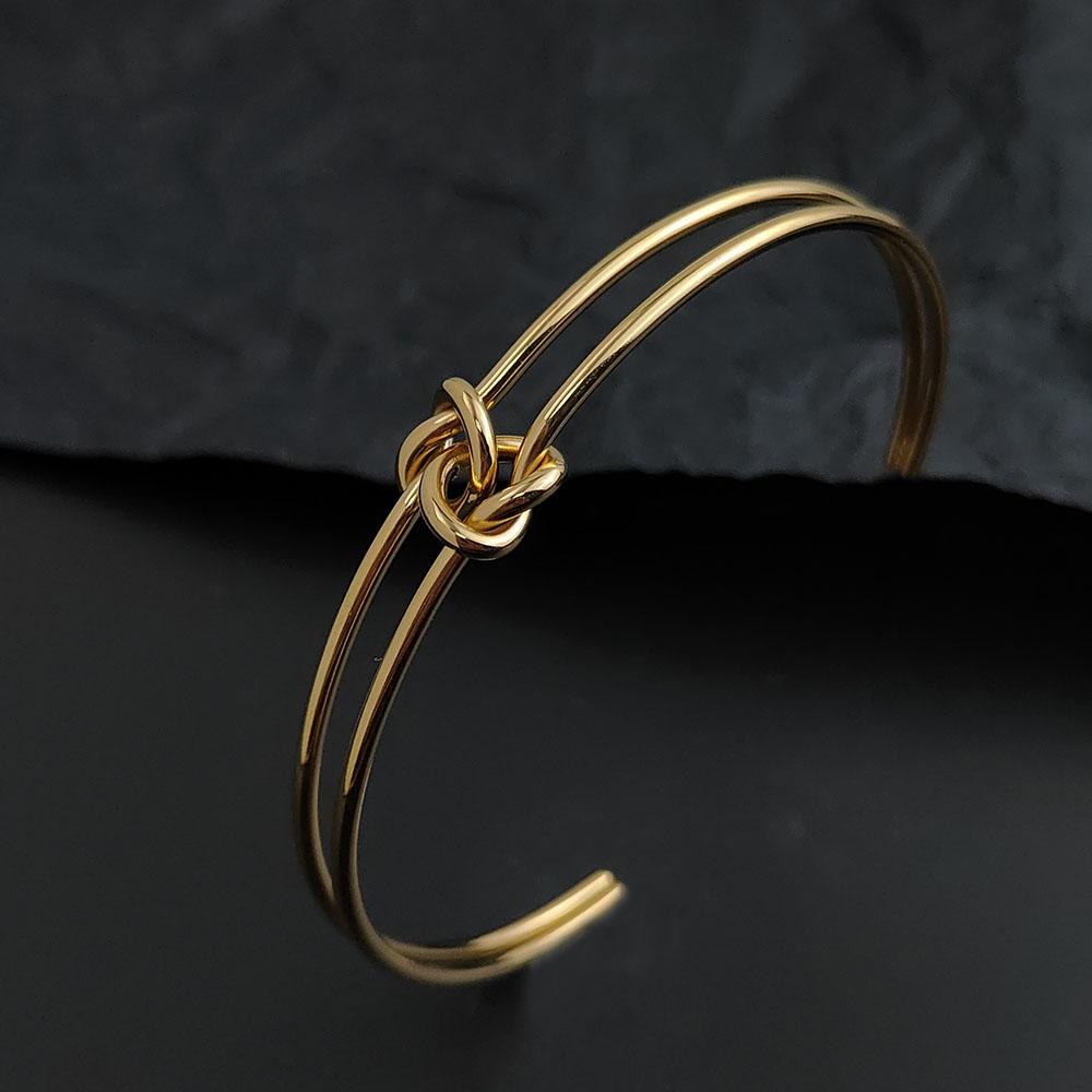 Simple Double Layer Steel Wire Bow Stainless Steel Gold Plated Bracelet, High Quality Waterproof Silver Jewelry, Gift for Women золотий
Simple Double Layer Steel Wire Bow Stainless Steel Gold Plated Bracelet, High Quality Waterproof Silver Jewelry, Gift for Women золотий