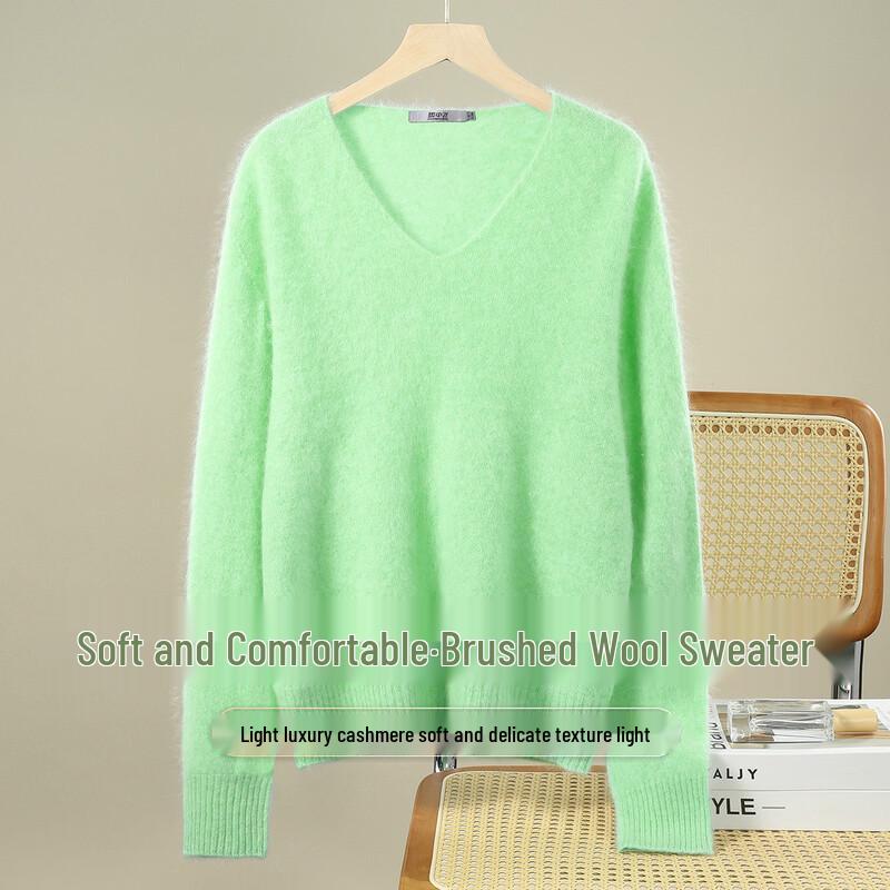 SNOWFLYING Women s V-Neck Cashmere Blend Wool Sweater M
SNOWFLYING Women s V-Neck Cashmere Blend Wool Sweater M