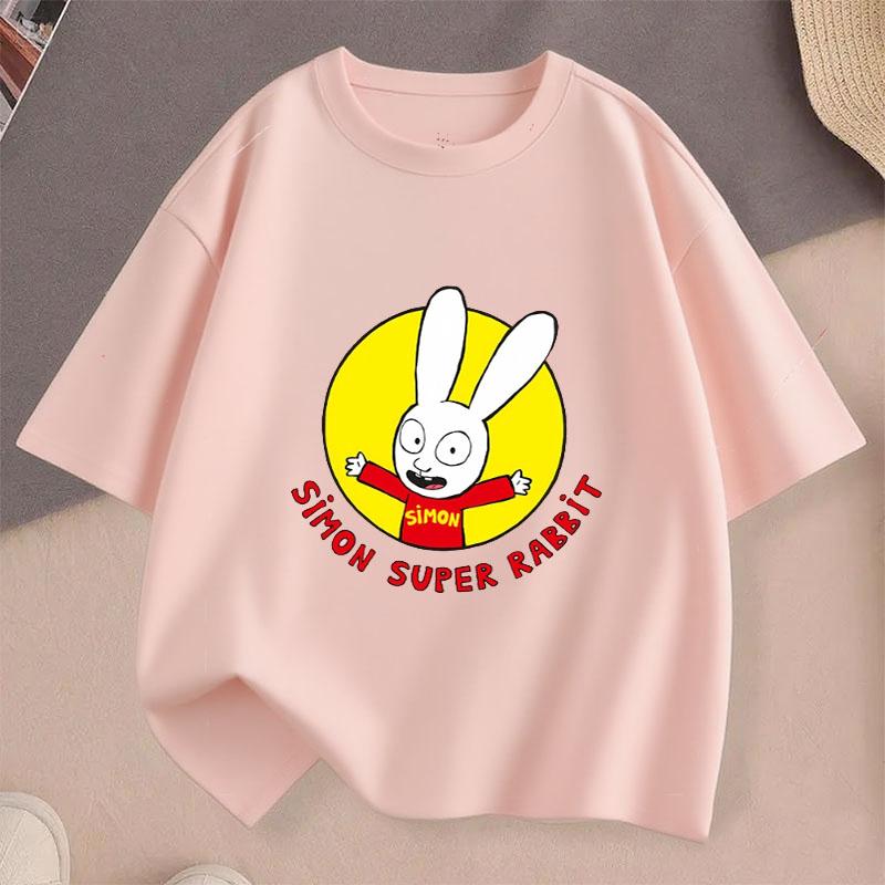 Simon Super Bunny T-Shirt Funny Kids Boys Round Neck Short Sleeve Top Spring Summer Girls Casual Cartoon Pattern Clothing L рожевий
Simon Super Bunny T-Shirt Funny Kids Boys Round Neck Short Sleeve Top Spring Summer Girls Casual Cartoon Pattern Clothing L рожевий