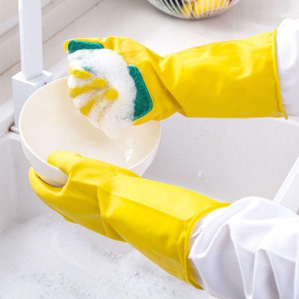 Right Hand with Cleaning Cloth Dishwashing Cleaning Gloves Lengthened Laundry Gloves 1Pair
Right Hand with Cleaning Cloth Dishwashing Cleaning Gloves Lengthened Laundry Gloves 1Pair