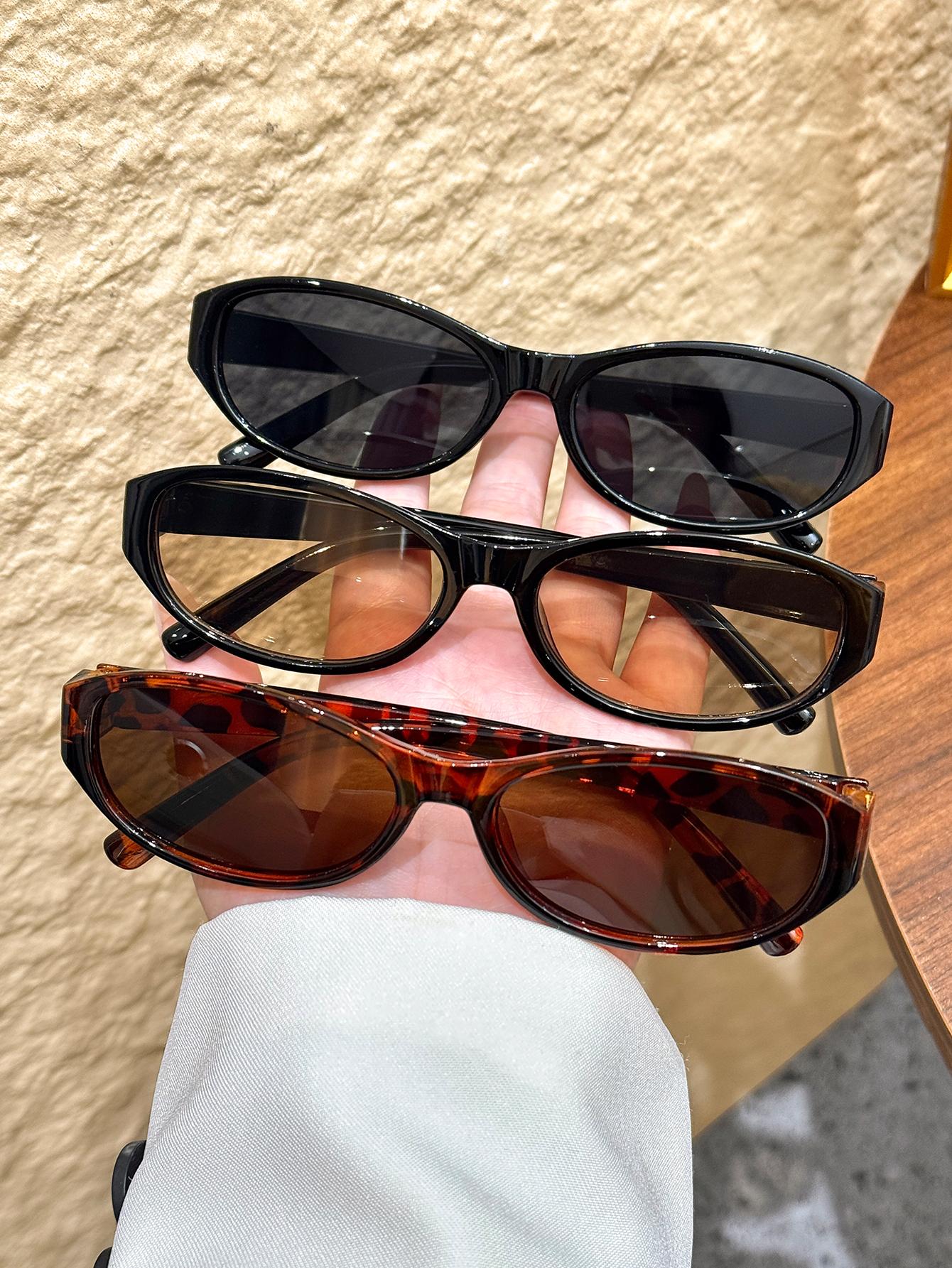 3Pcs Fashionable Casual Oval Sunglasses, Simple Basic Style Fashion Accessories, Suitable for Parties, Vacations, and Driving
3Pcs Fashionable Casual Oval Sunglasses, Simple Basic Style Fashion Accessories, Suitable for Parties, Vacations, and Driving