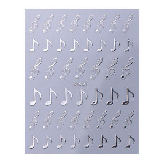 Music Note Nail Art Stickers Self-adhesive DIY Vintage English Letter Manicure Decoration Decals Women Nail Accessories for Home Salon срібний
Music Note Nail Art Stickers Self-adhesive DIY Vintage English Letter Manicure Decoration Decals Women Nail Accessories for Home Salon срібний