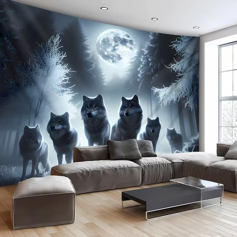 2D Grey Wolves Under Full Moon Backdrop Night Forest Photo Background 47.2x31.5inch/120*80cm
2D Grey Wolves Under Full Moon Backdrop Night Forest Photo Background 47.2x31.5inch/120*80cm