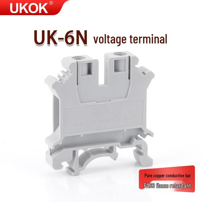 Клемна колодка UK6N з вогнестійкого матеріалу для монтажу на DIN-рейку, 6 кв. мм клема для проводки TS-K Separator
Клемна колодка UK6N з вогнестійкого матеріалу для монтажу на DIN-рейку, 6 кв. мм клема для проводки TS-K Separator