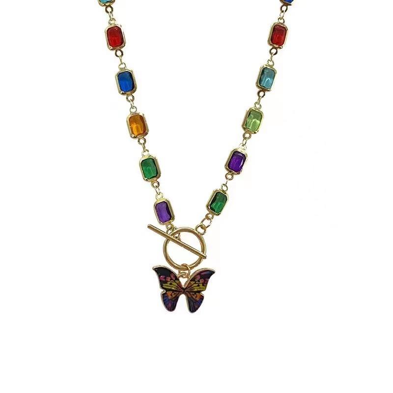 Color zircon butterfly pendant necklace women s summer light luxury niche design sense Internet celebrity versatile collarbone chain ot buckle
Color zircon butterfly pendant necklace women s summer light luxury niche design sense Internet celebrity versatile collarbone chain ot buckle