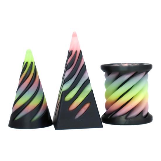 3Pcs 3D Printed Spiral Cone Figurine Impossible Passthrough Sculpture Vortex Thread Illusion Stress Relief Mini Spiral Pyramid Cylinder Fidget Toy 3pcs
3Pcs 3D Printed Spiral Cone Figurine Impossible Passthrough Sculpture Vortex Thread Illusion Stress Relief Mini Spiral Pyramid Cylinder Fidget Toy 3pcs