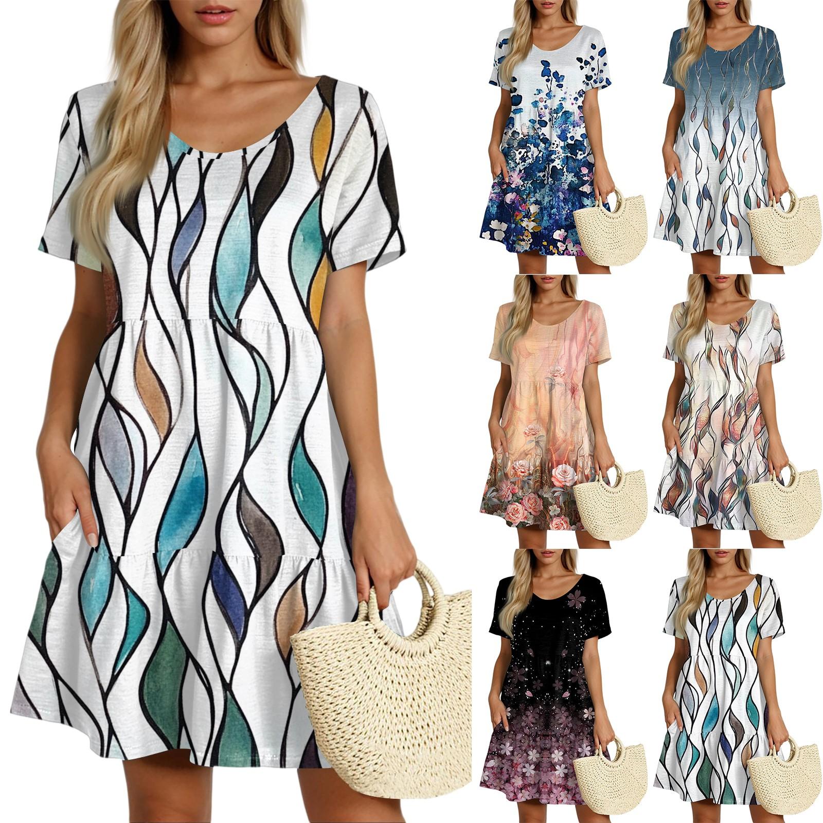 Women s Casual Fashion Round Neck Neck Short Sleeve Vintage Cake Dress L чёрный
Women s Casual Fashion Round Neck Neck Short Sleeve Vintage Cake Dress L чёрный