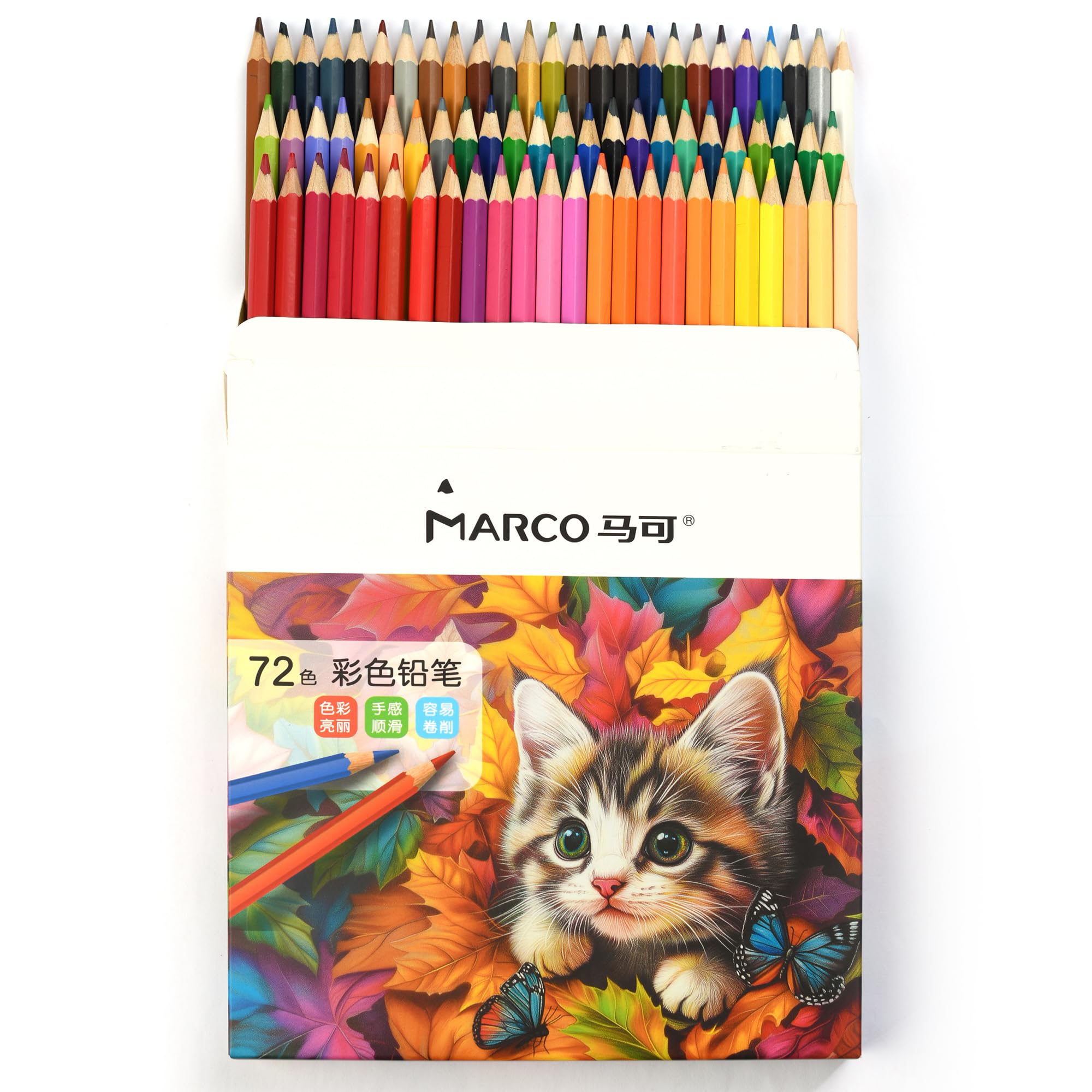 Marco Colored 72 Coloring Book Vibrant Smooth Coloring Pencil Hexagonal Coloring Art Set for and Portable Paper Oil-Based Pencils, Colors, Set, 2.9mm
Marco Colored 72 Coloring Book Vibrant Smooth Coloring Pencil Hexagonal Coloring Art Set for and Portable Paper Oil-Based Pencils, Colors, Set, 2.9mm