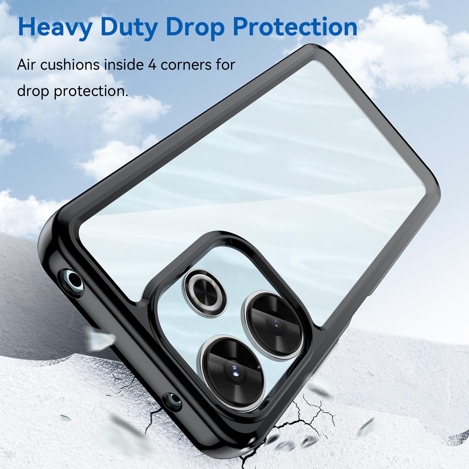 For Xiaomi Redmi 13 5G/13 4G/Note 13R 5G/Poco M6 4G Case TPU+Acrylic Anti-Drop Phone Cover Black
For Xiaomi Redmi 13 5G/13 4G/Note 13R 5G/Poco M6 4G Case TPU+Acrylic Anti-Drop Phone Cover Black