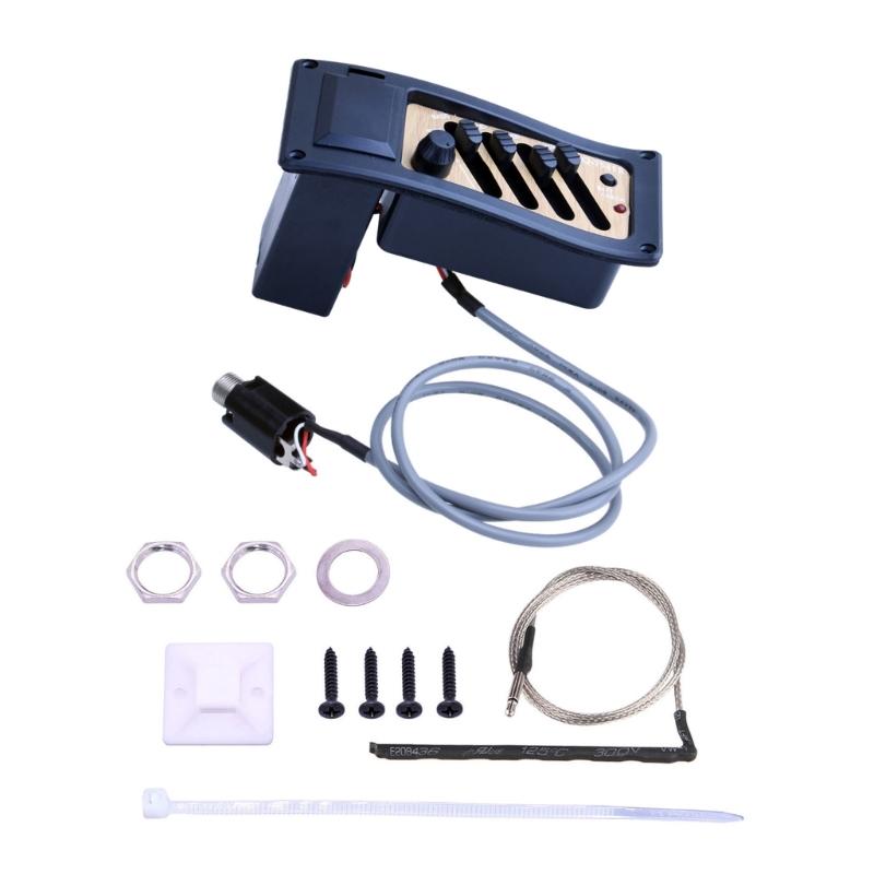 4 Band EQ Equalizer Plastic Texture for Acoustic and Box Guitars Prewired Installation with Accessories Included
4 Band EQ Equalizer Plastic Texture for Acoustic and Box Guitars Prewired Installation with Accessories Included