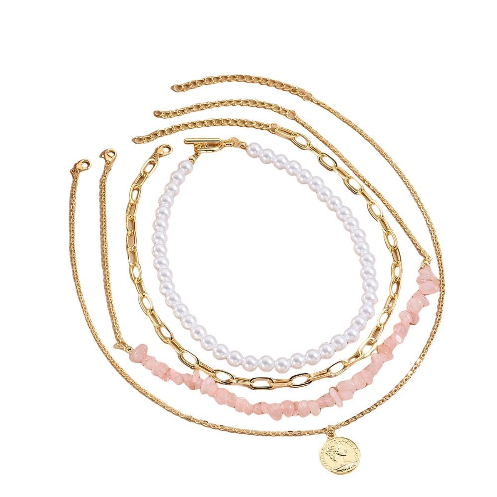 Elegant Pearl Beaded Necklace Metal Pendant Multilayer Necklaces Colored Stone Necklace Party розовый
Elegant Pearl Beaded Necklace Metal Pendant Multilayer Necklaces Colored Stone Necklace Party розовый