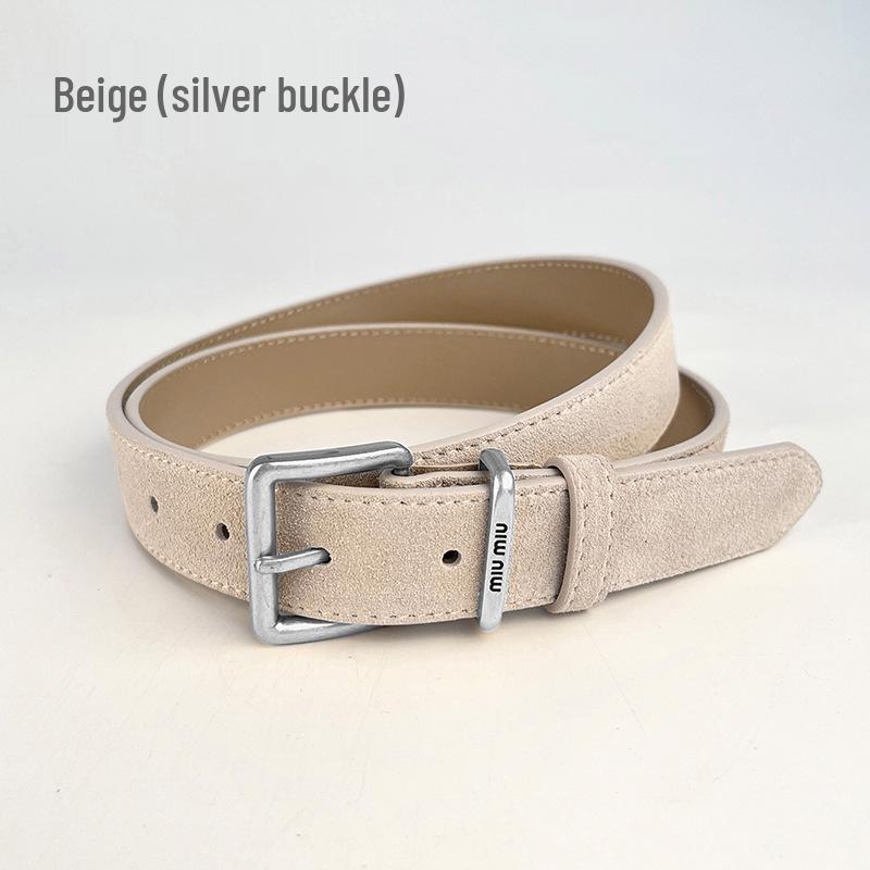 Женский винтажный замшевый нубуковый кожаный пояс на талию с пряжкой-булавкой - Универсальный для юбок и джинсов 105cm
Женский винтажный замшевый нубуковый кожаный пояс на талию с пряжкой-булавкой - Универсальный для юбок и джинсов 105cm