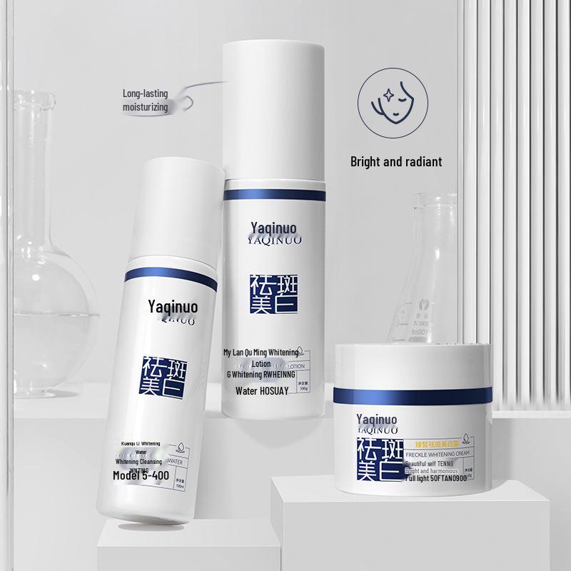 Yaqinuo Zhenxi Freckle & Wrinkle Removal Whitening Cream Set Hydrating & Brightening Skin Tone Facial Lotion.
Yaqinuo Zhenxi Freckle & Wrinkle Removal Whitening Cream Set Hydrating & Brightening Skin Tone Facial Lotion.