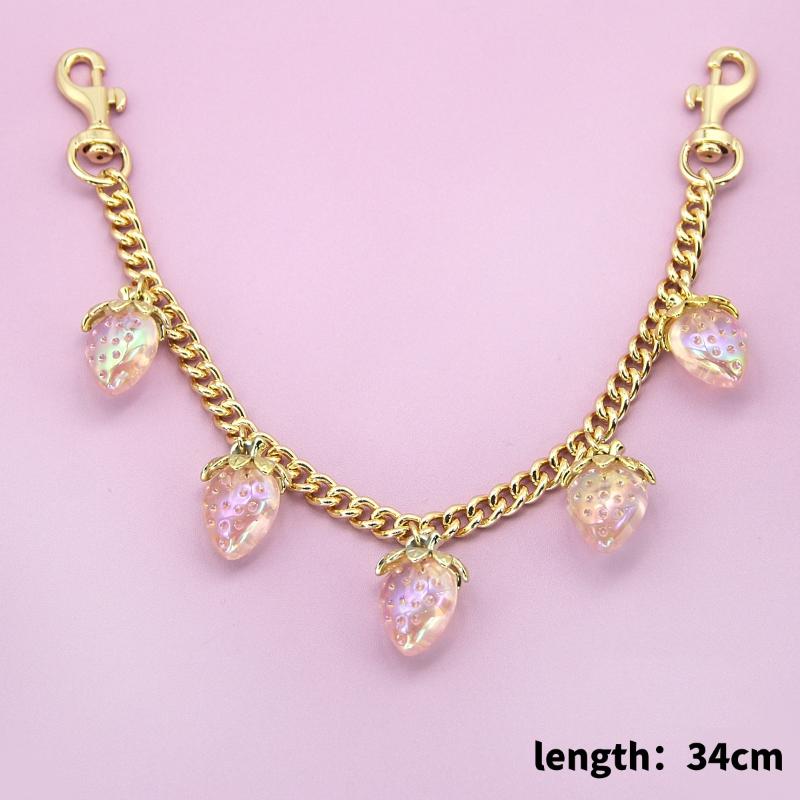 Diy Zinc Alloy Bag Hanging Chain With Strawberry Cherry Pendant Detachable Shoulder Bag Carrying Chain Handbag Extension Chain A2
Diy Zinc Alloy Bag Hanging Chain With Strawberry Cherry Pendant Detachable Shoulder Bag Carrying Chain Handbag Extension Chain A2