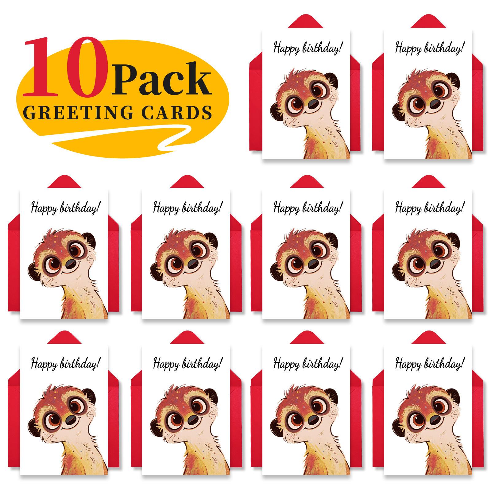 Cartoon Animal Happy Birthday Greeting Card Envelope Set Birthday Party Blessing Card 10 Sets Minimum Approval T020401110
Cartoon Animal Happy Birthday Greeting Card Envelope Set Birthday Party Blessing Card 10 Sets Minimum Approval T020401110