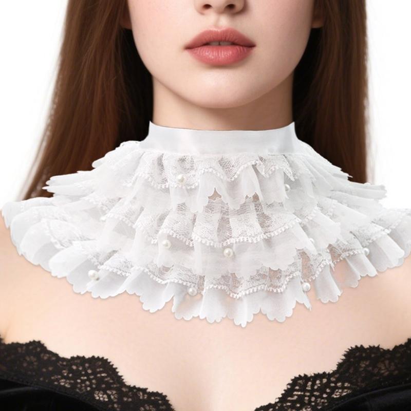Elegant Layered Faux Necklace Choker Black White Rhinestones Lace Collar Accessory For Dresses And Blouses белый
Elegant Layered Faux Necklace Choker Black White Rhinestones Lace Collar Accessory For Dresses And Blouses белый