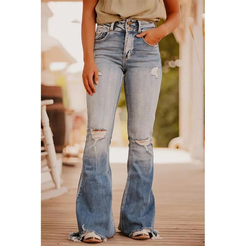 V 97975 Distressed Ripped Flared Jeans - European Style S
V 97975 Distressed Ripped Flared Jeans - European Style S
