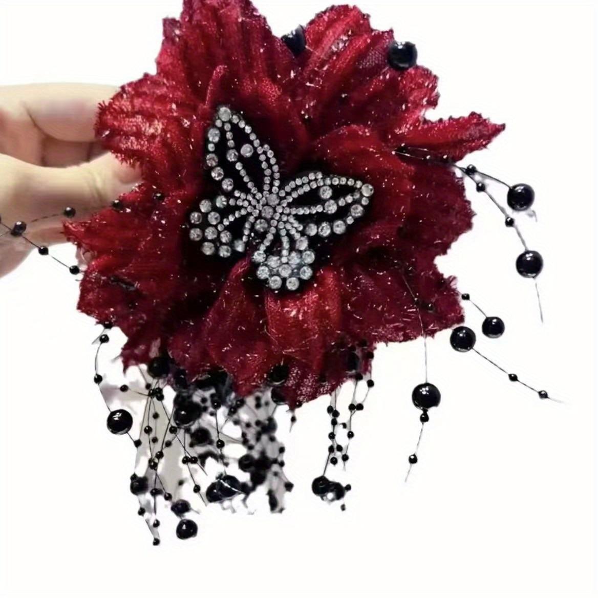 Hot-Selling Rose Flower Ribbon Anti-Rhinestone Butterfly New Ultra-Sparkling Shark Clip High-End Vintage Hair Claw Versatile Elegant Hair Accessory червоний
Hot-Selling Rose Flower Ribbon Anti-Rhinestone Butterfly New Ultra-Sparkling Shark Clip High-End Vintage Hair Claw Versatile Elegant Hair Accessory червоний