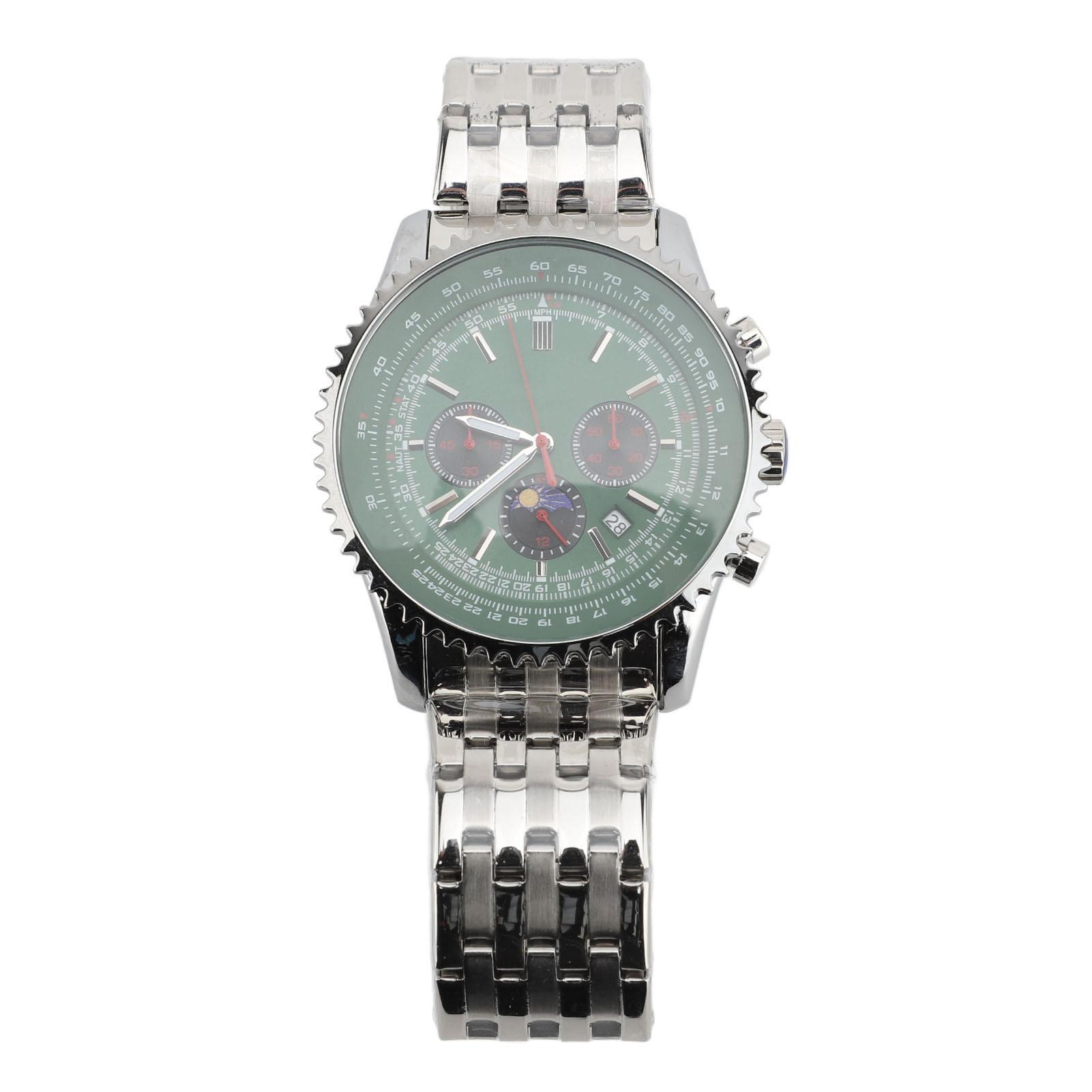 Men Quartz Watch with Calendar and Moon Phase Zinc Alloy Case Stainless Steel Strap Men Wristwatch
Men Quartz Watch with Calendar and Moon Phase Zinc Alloy Case Stainless Steel Strap Men Wristwatch