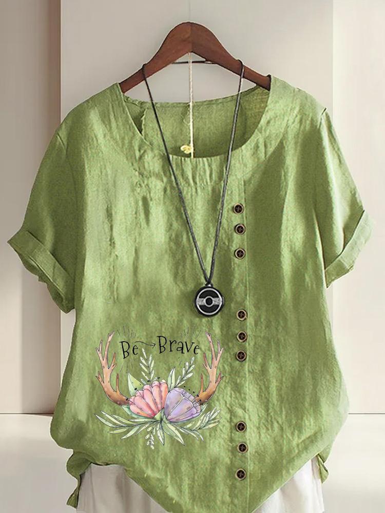 Women s Fashion Flower Print Shot Sleeve T-shirt Loose Cotton Shirt Casual Loose Summer Blouse Tops Plus Size 5XL зелений
Women s Fashion Flower Print Shot Sleeve T-shirt Loose Cotton Shirt Casual Loose Summer Blouse Tops Plus Size 5XL зелений